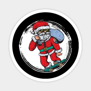 Santa Skateboarder Happy Christmas Merry Christmas Christmas Event Christmas Present Gift for Family for Dad for Mom for Friends for Kids Magnet